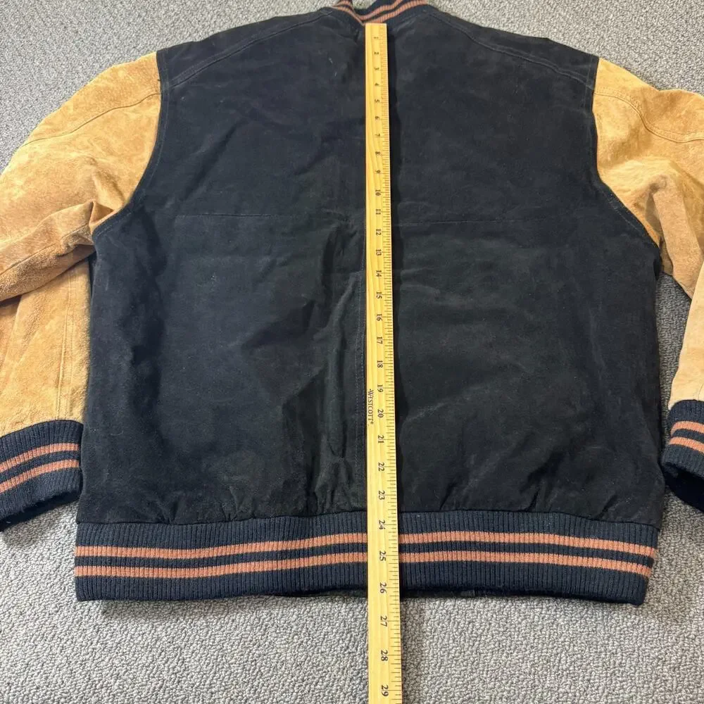 Vintage Suede Leather Arizona Jean Company Jacket Bomber Size Medium M